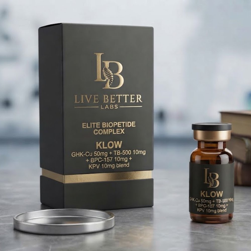 "KLOW" — GHK-Cu 50mg + TB-500 10mg + BPC-157 10mg + KPV 10mg blend